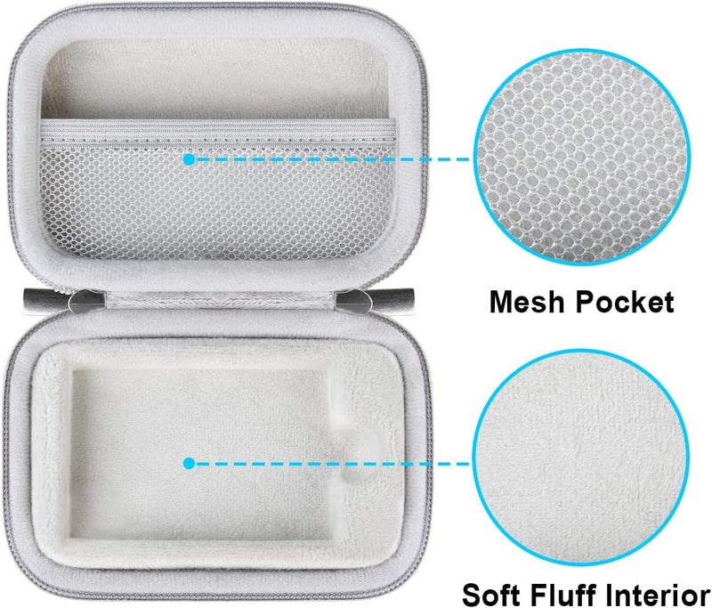 Lacdo Hard Carrying Case for Samsung T7 Shield/Samsung T7 / Touch Portable Solid State Drives 500GB 1TB 2TB 4TB USB 3.2 External SSD Hard EVA Shockproof Storage Travel Bag, Gray - Image 2